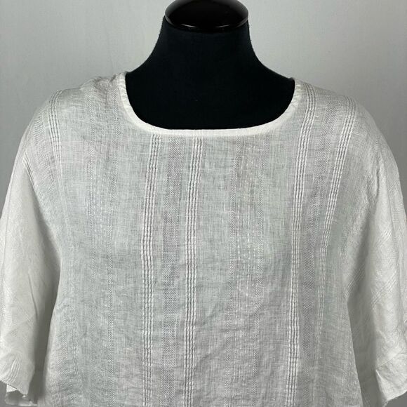 Lina Tomei Italy NWT 100% Linen White Blouse - Women’s S - Picture 5 of 8